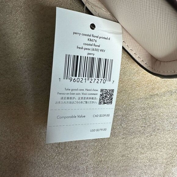 Kate Spade (reg price $230)Purse Perry Floral Leather Dome Crossbody NWT - Picture 6 of 10